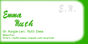 emma muth business card